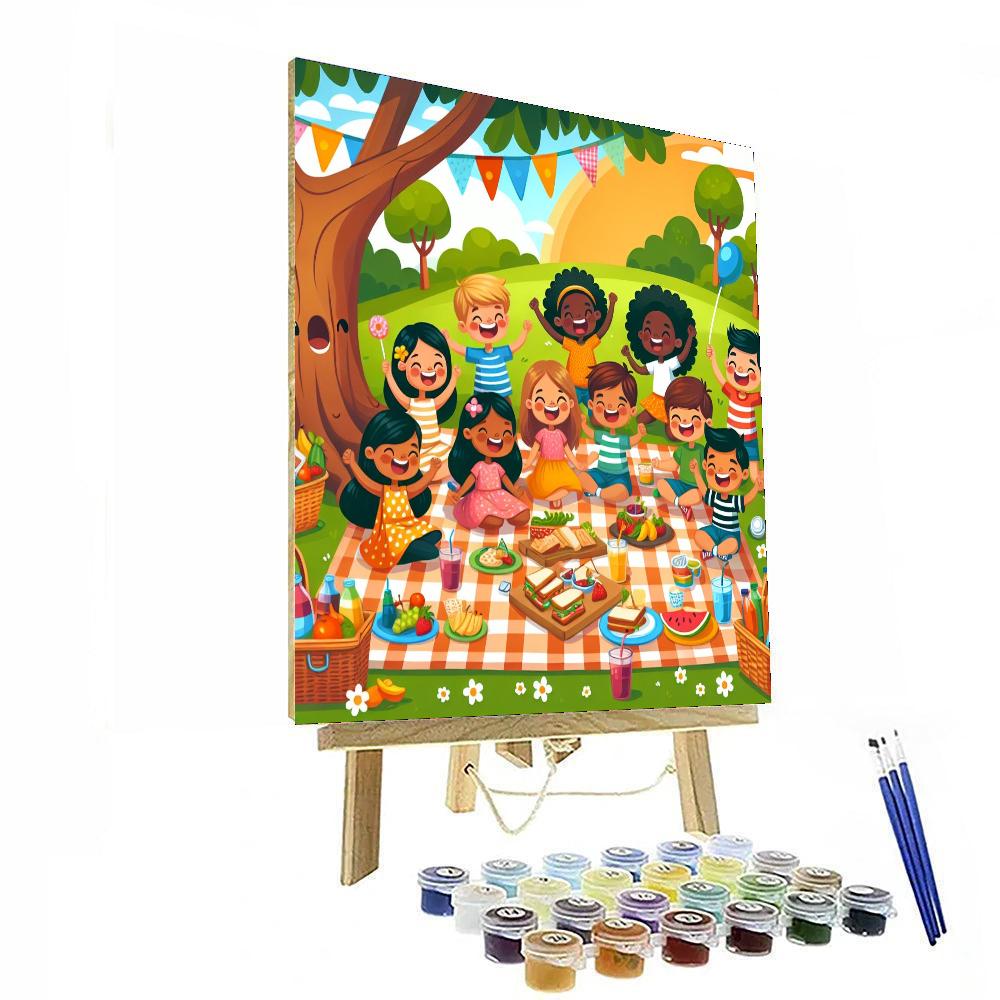 Happy Picnic Party DIY Paint By Numbers