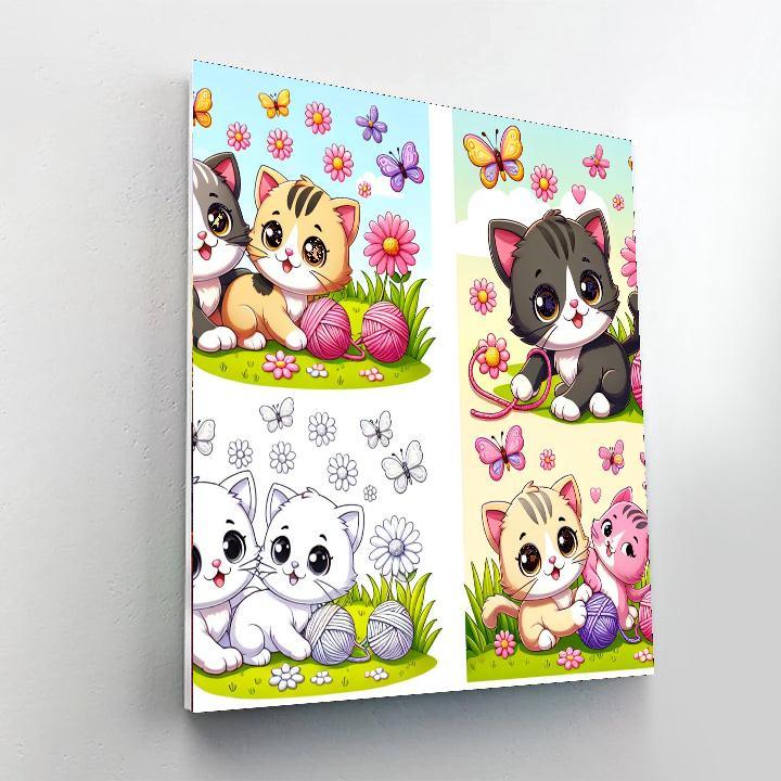 Purr-fect Kitten Adventures Paint By Color