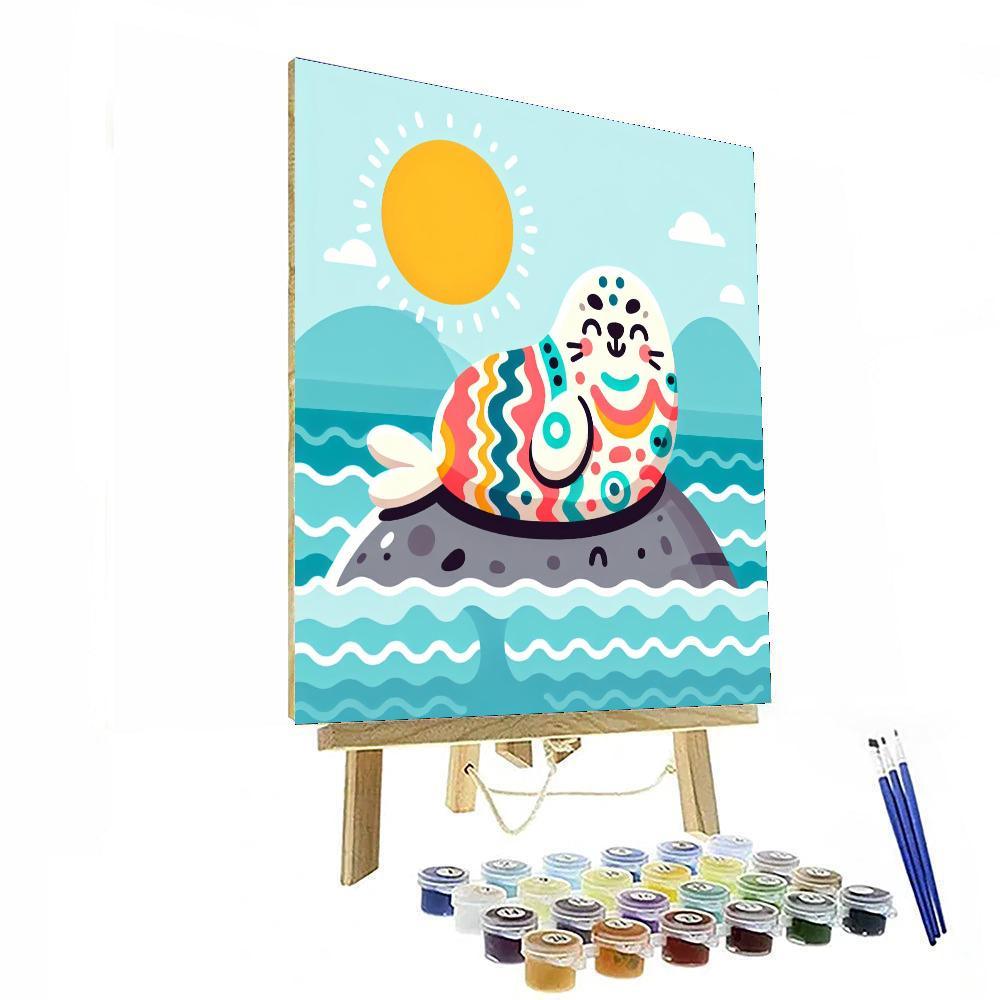 Cuddly Seal Paint By Color
