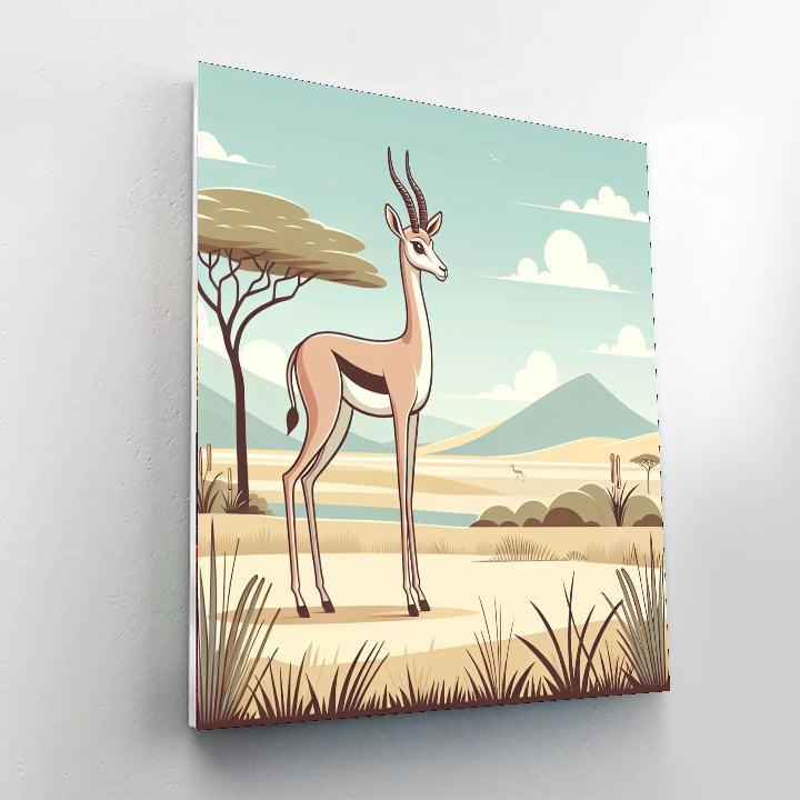 Gentle Gazelle Glance Paint By Color