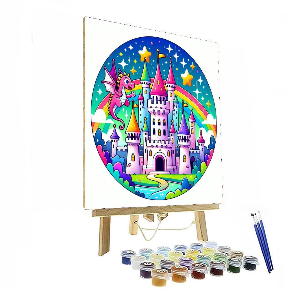 Gleeful Fairy Tale Castle DIY Paint By Numbers