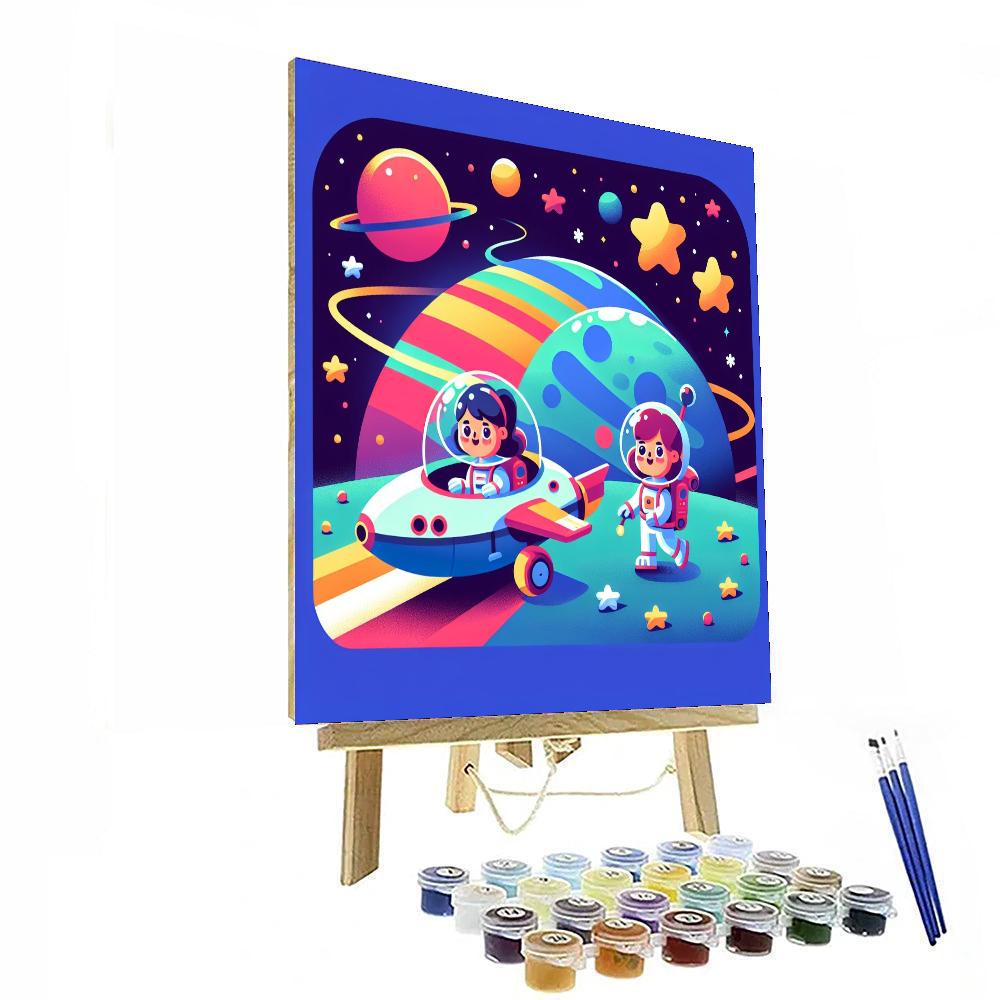 Stellar Space Mission Painting Number Kit