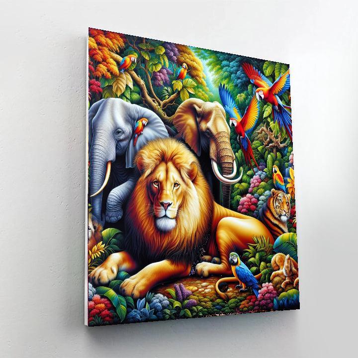 Vibrant Wildlife Encounter Paint By Numbers