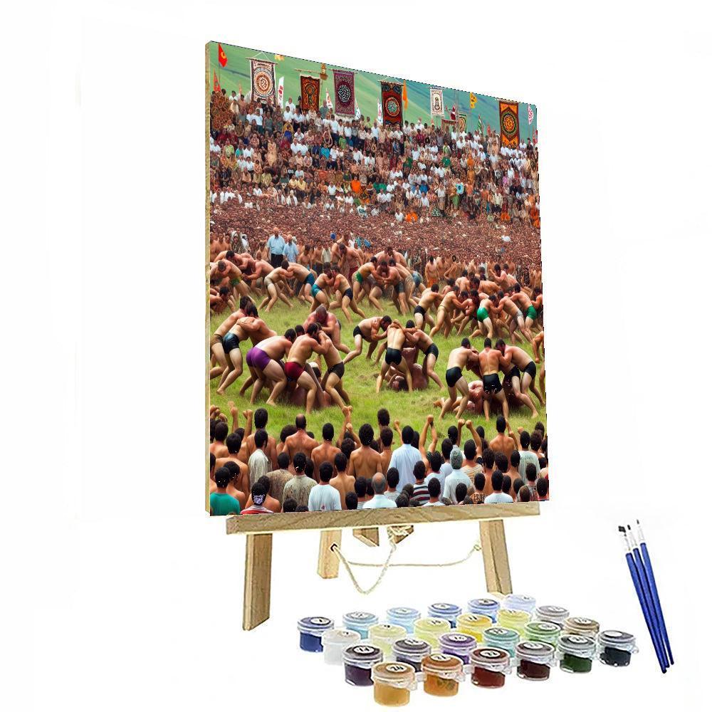 Kirkpinar Oil Wrestling Festival - Turkey Painting By Numbers Kit