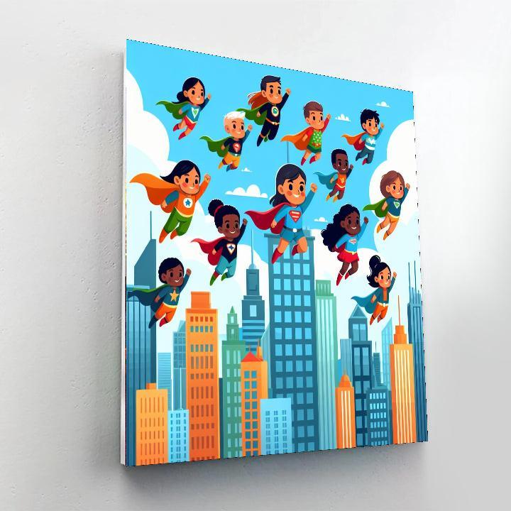 Superhero City Challenge Paint By Numbers