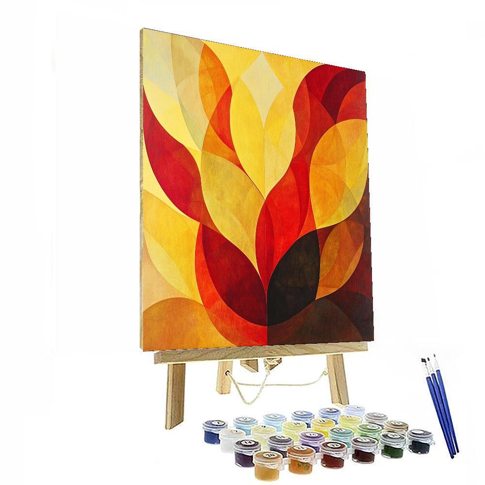 Nandalal Bose Inspired Solstice Glow  Painting Number Kit