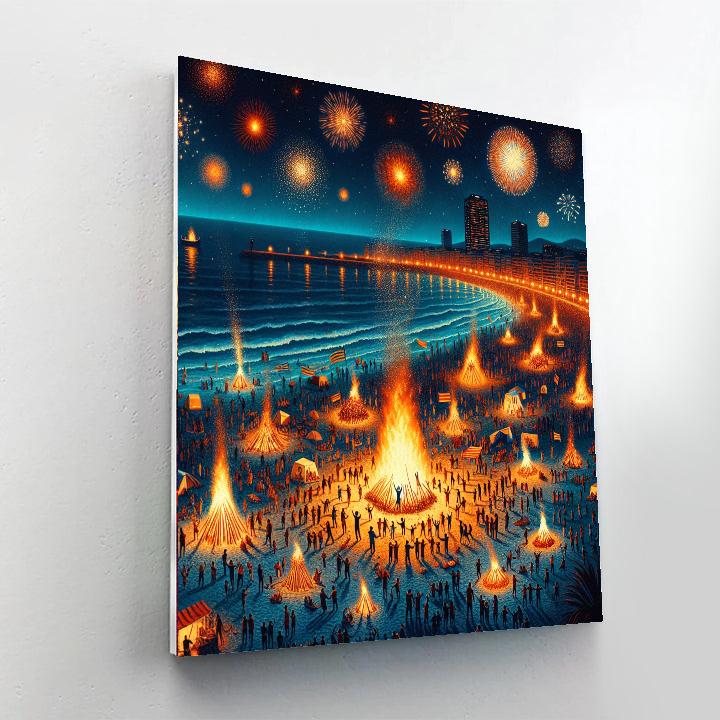 Day Of Sant Joan - Spain Painting By Numbers Kit