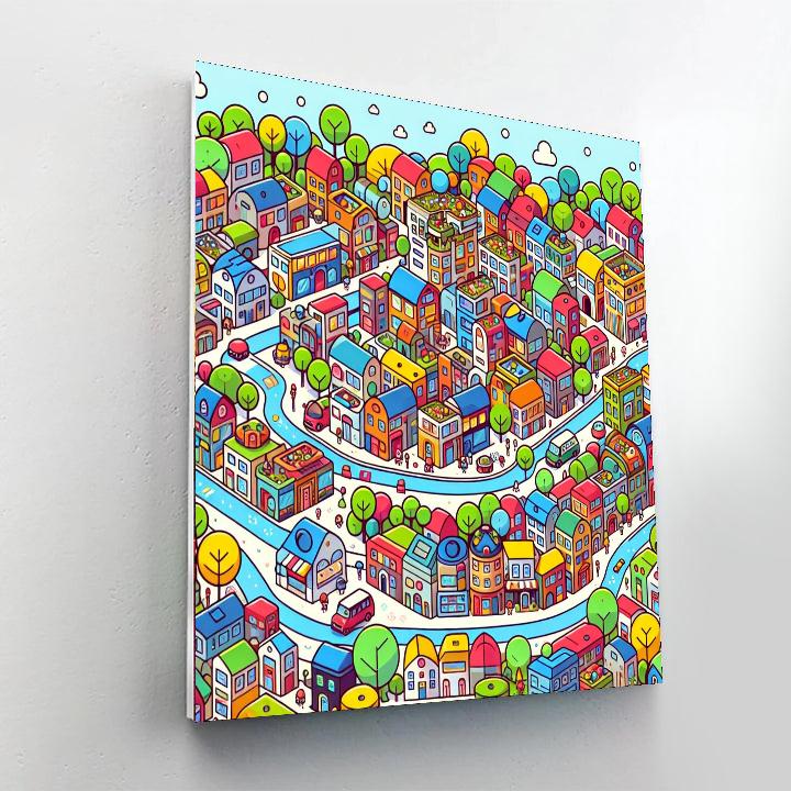 Tiny Town Treasures Painting By Numbers Kit