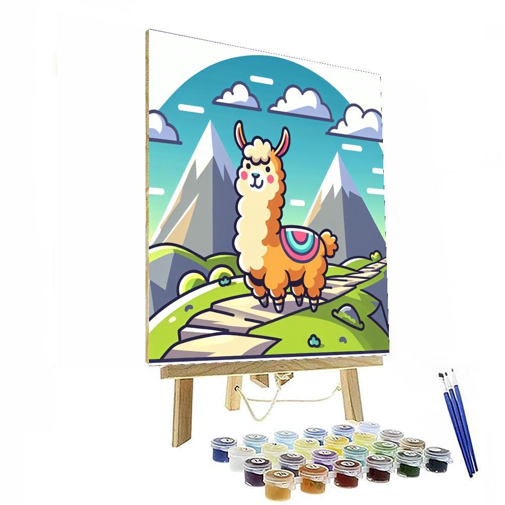 Lively Llama Adventure Paint By Numbers