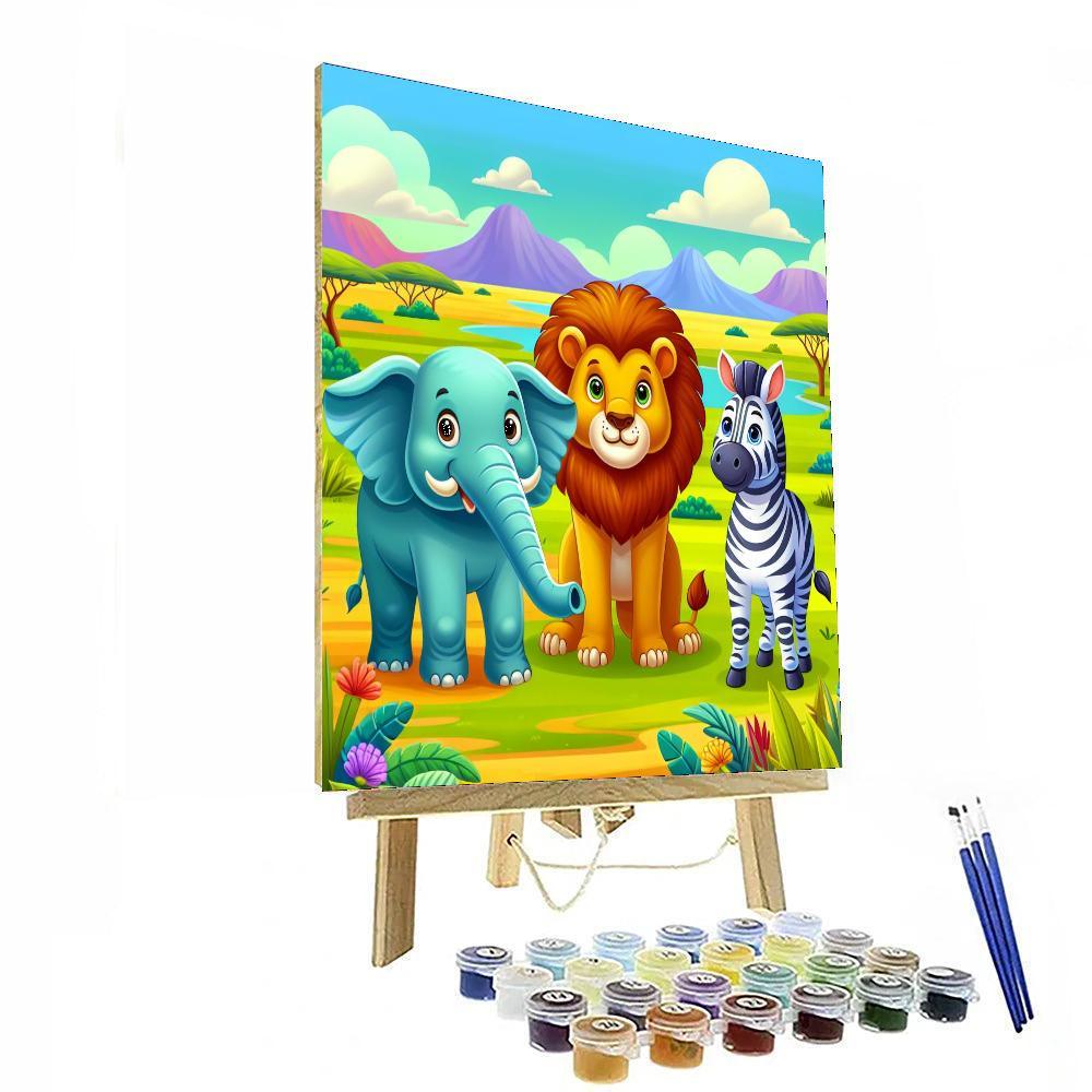 Animal Friends In The Wild Paint By Numbers Art