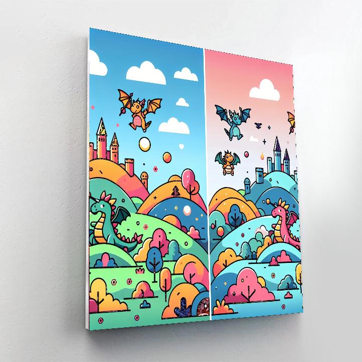 Magic Dragon Land Numbered Painting Kits