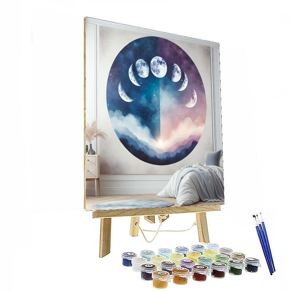 Enchanting Lunar Phases DIY Paint By Numbers
