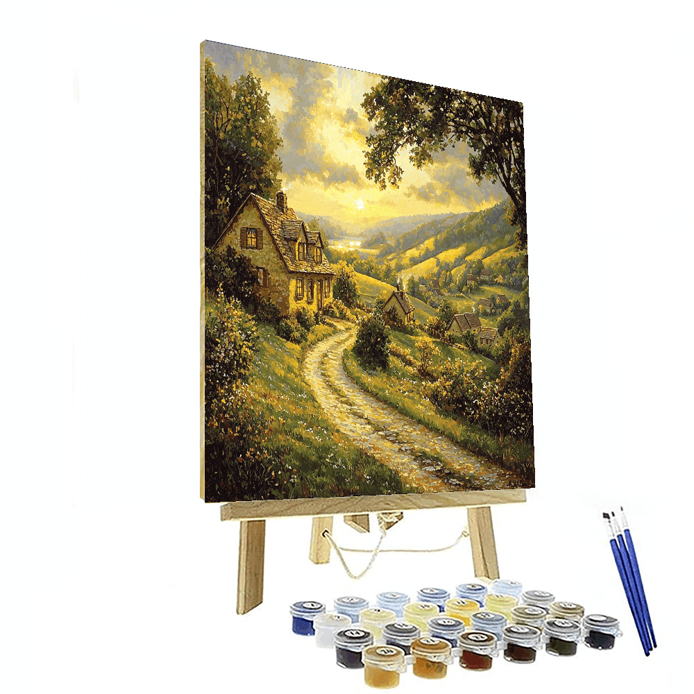 Thomas Kinkade Inspired Charming Country Life  Numbered Painting Kits