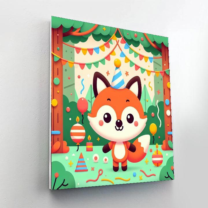 Fantastic Fox Fiesta Paint By Numbers Art