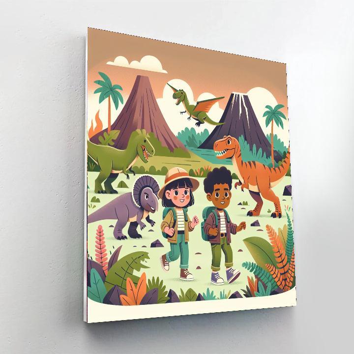 Dinosaur Explorer Club Number Painting