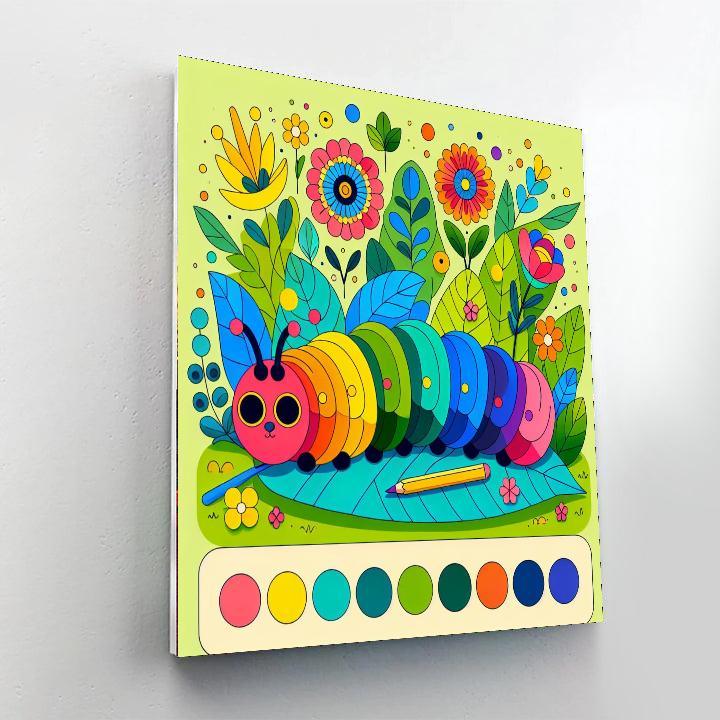 Colorful Caterpillar Crawl Numbered Painting Kits