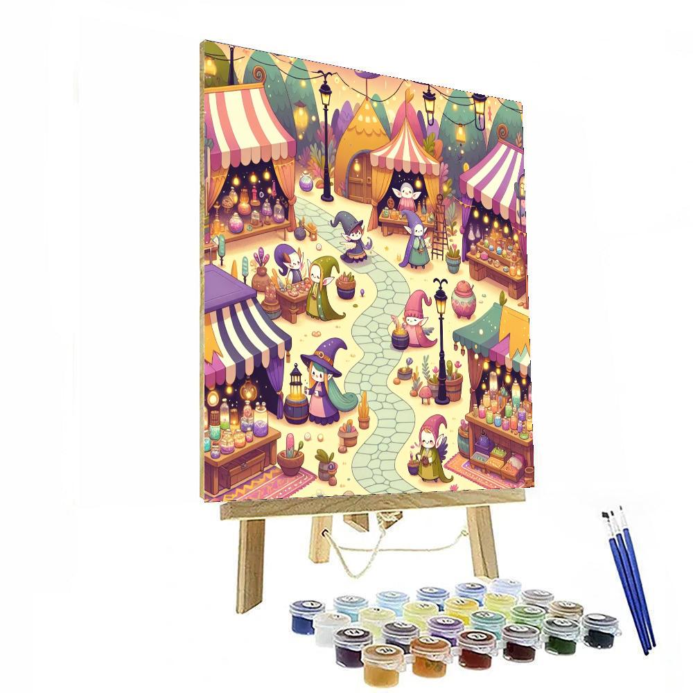 Magical Market Fair Paint By Numbers Art
