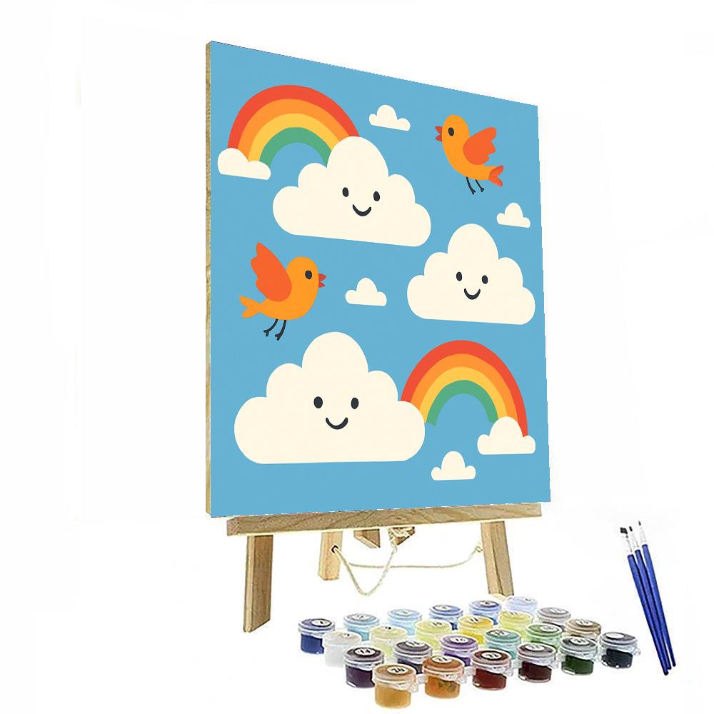 Colorful Adventure In The Clouds Paint By Numbers Kits
