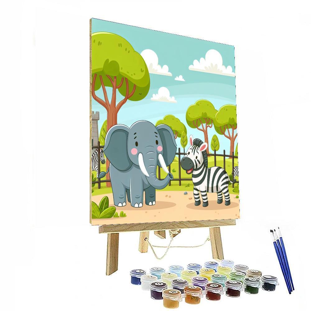 Zoo Adventure Trail Painting By Numbers Kit