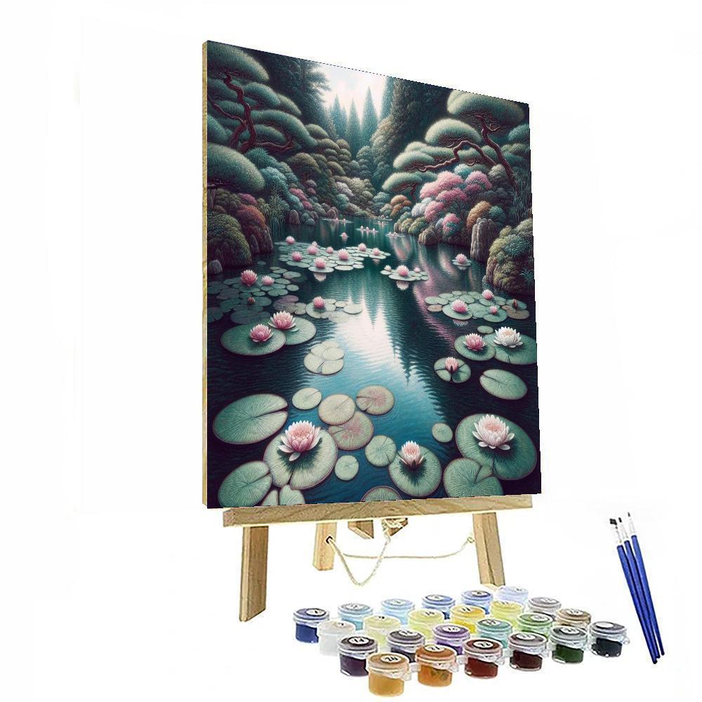 Mystic Water Lily Pond Paint By Numbers Art