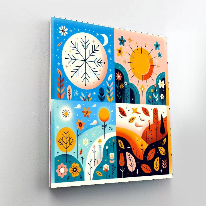 Seasonal Wonderland Number Painting