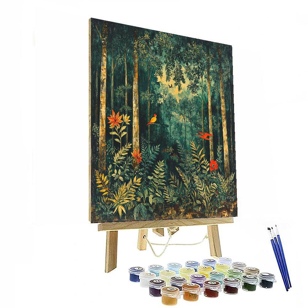 Frida Kahlo Inspired Symbolic Forest Echoes  Painting By Numbers Kit