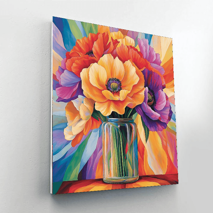Georgia O'Keeffe Inspired Joyful Bloom  Paint By Numbers Art