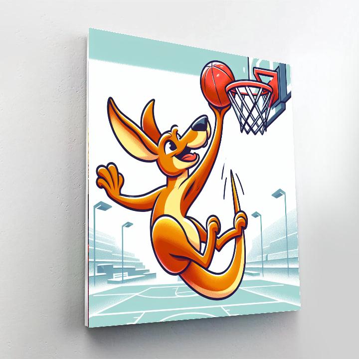 Sporty Kangaroo DIY Paint By Numbers