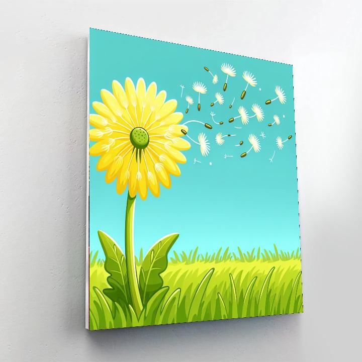 Dazzling Dandelion Paint By Numbers Art