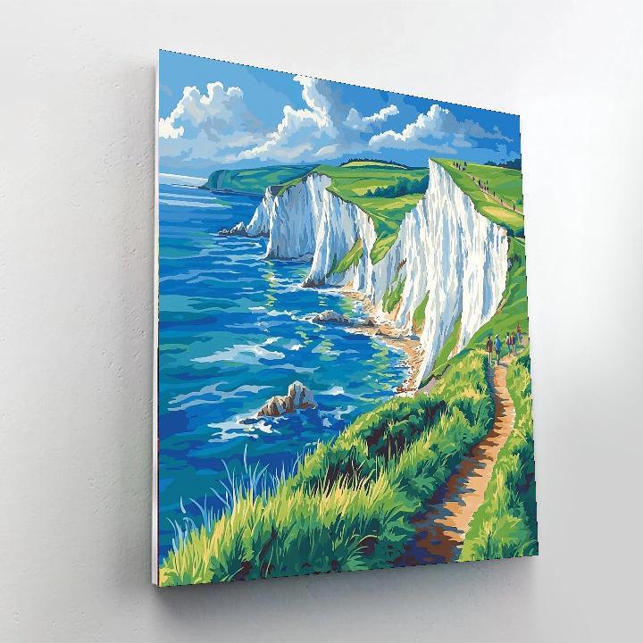 Seven Sisters Cliffs - East Sussex Paint By Numbers