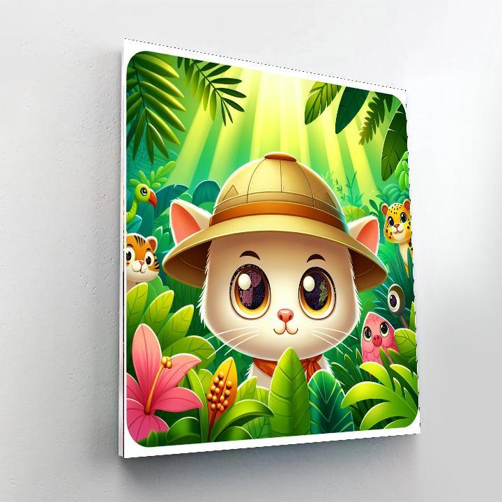 Adventurous Explorer Cat Paint By Color