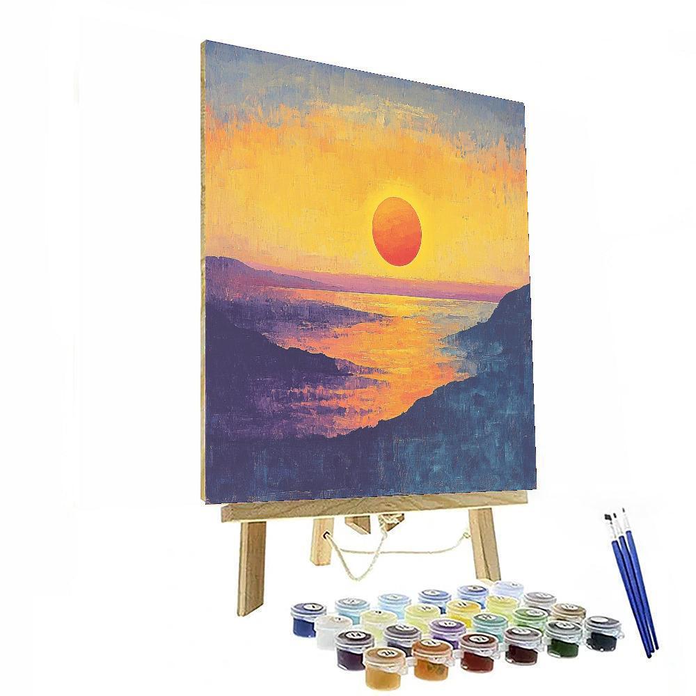 Georges Seurat Inspired Sunrise Symphony  Number Painting