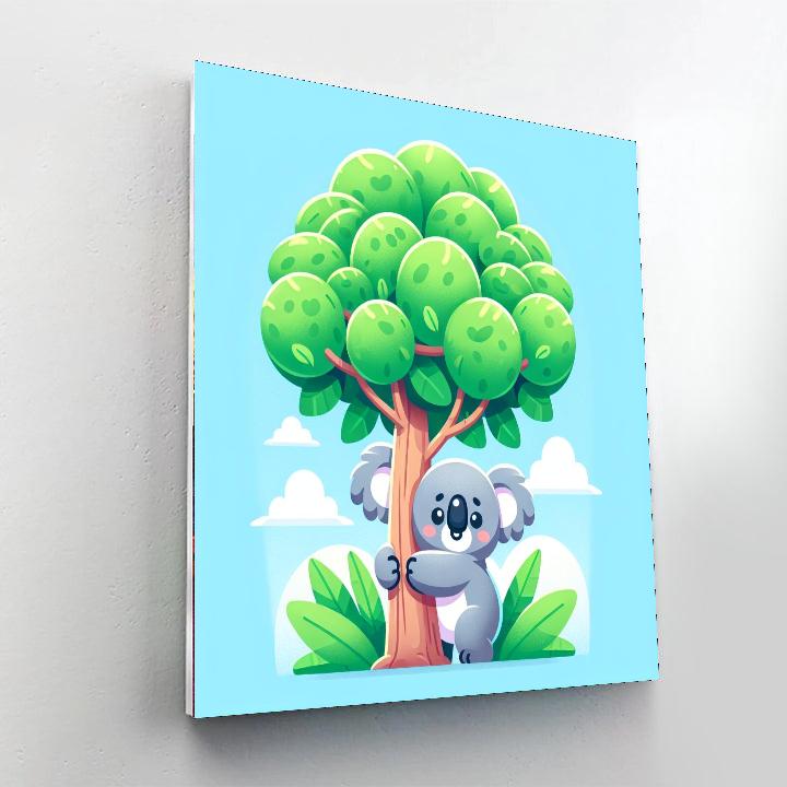 Cuddly Koala In The Tree DIY Paint By Numbers