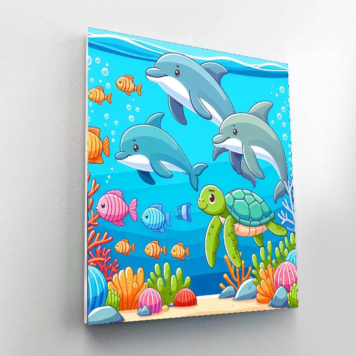 Underwater Adventures With Sea Life Numbered Painting Kits