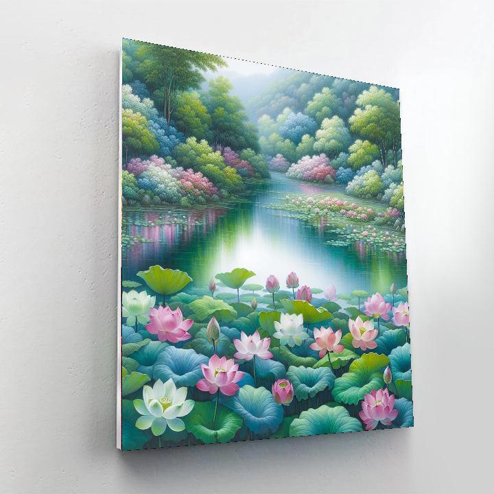 Tranquil Lotus Serenity Paint By Color