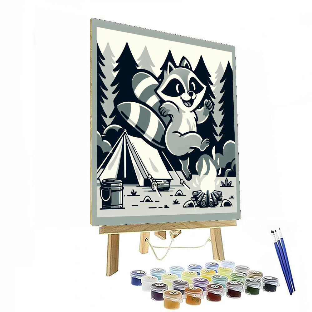 Rambunctious Raccoon Numbered Painting Kits
