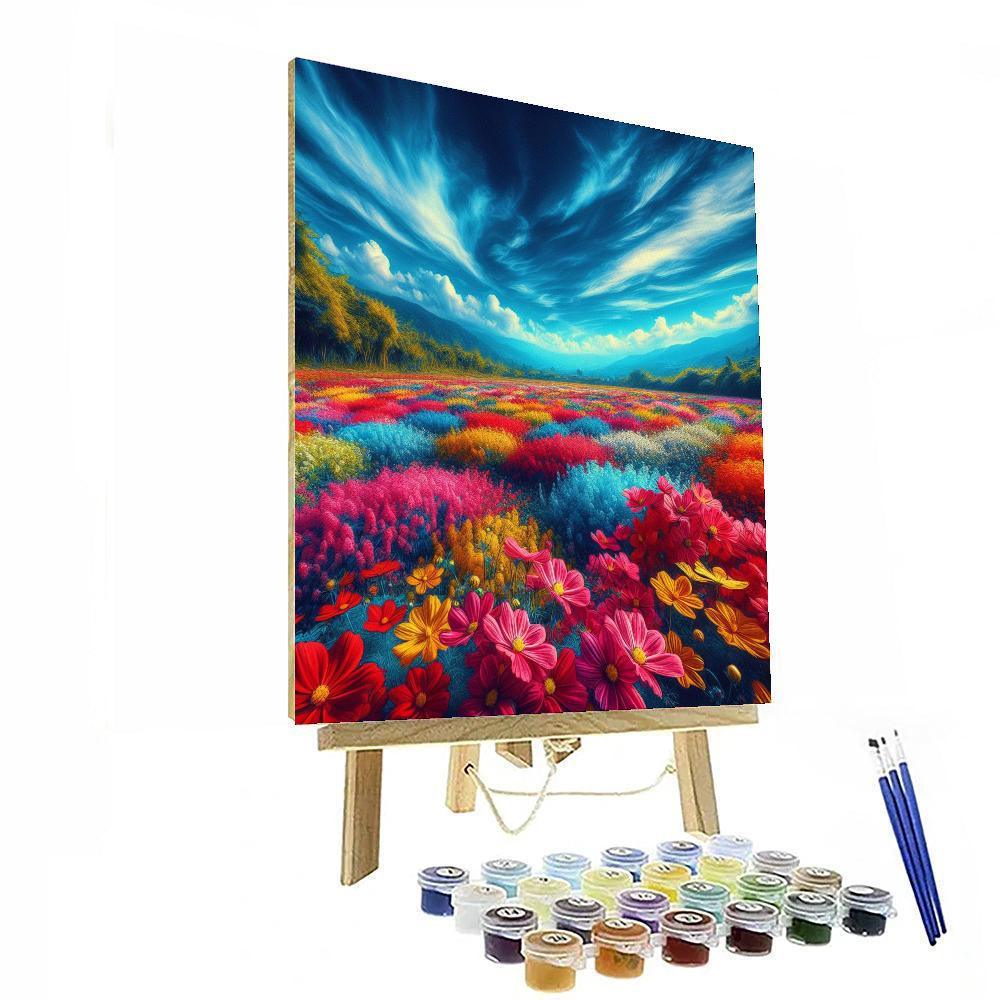 Vibrant Fiesta In Bloom Paint By Numbers Art