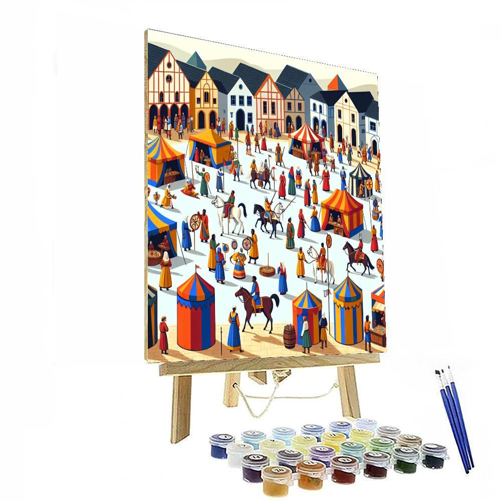 Merry Medieval Festival Painting Number Kit