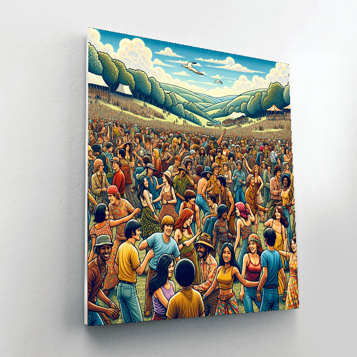 Woodstock Music Festival - Usa Number Painting