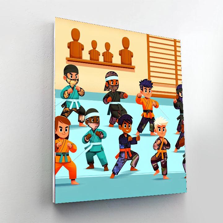 Ninja Training Session Numbered Painting Kits