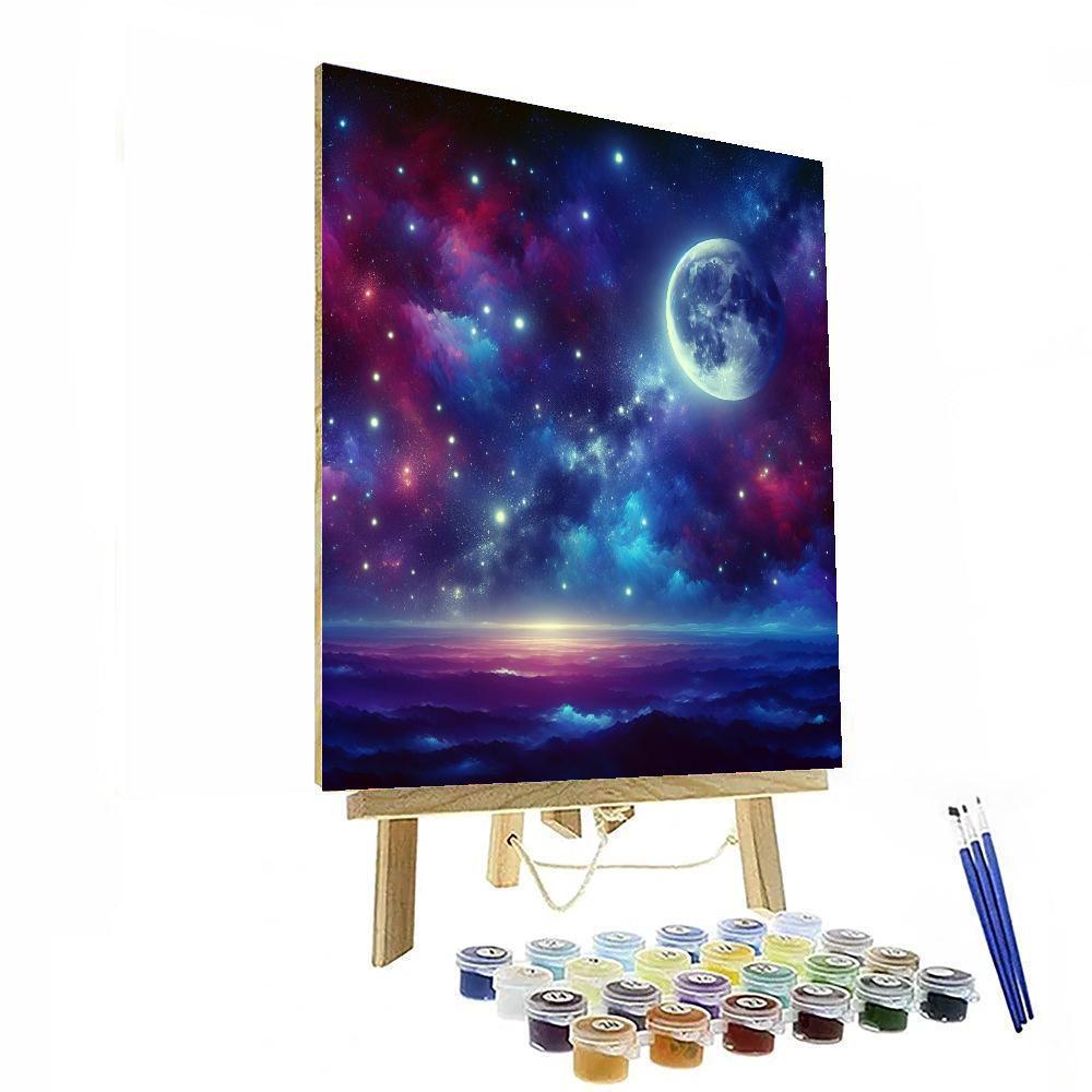 Dreamy Celestial Sky Painting Number Kit