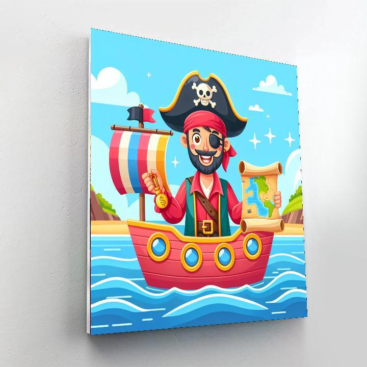 Fantasy Pirate Ship Adventure Painting Number Kit