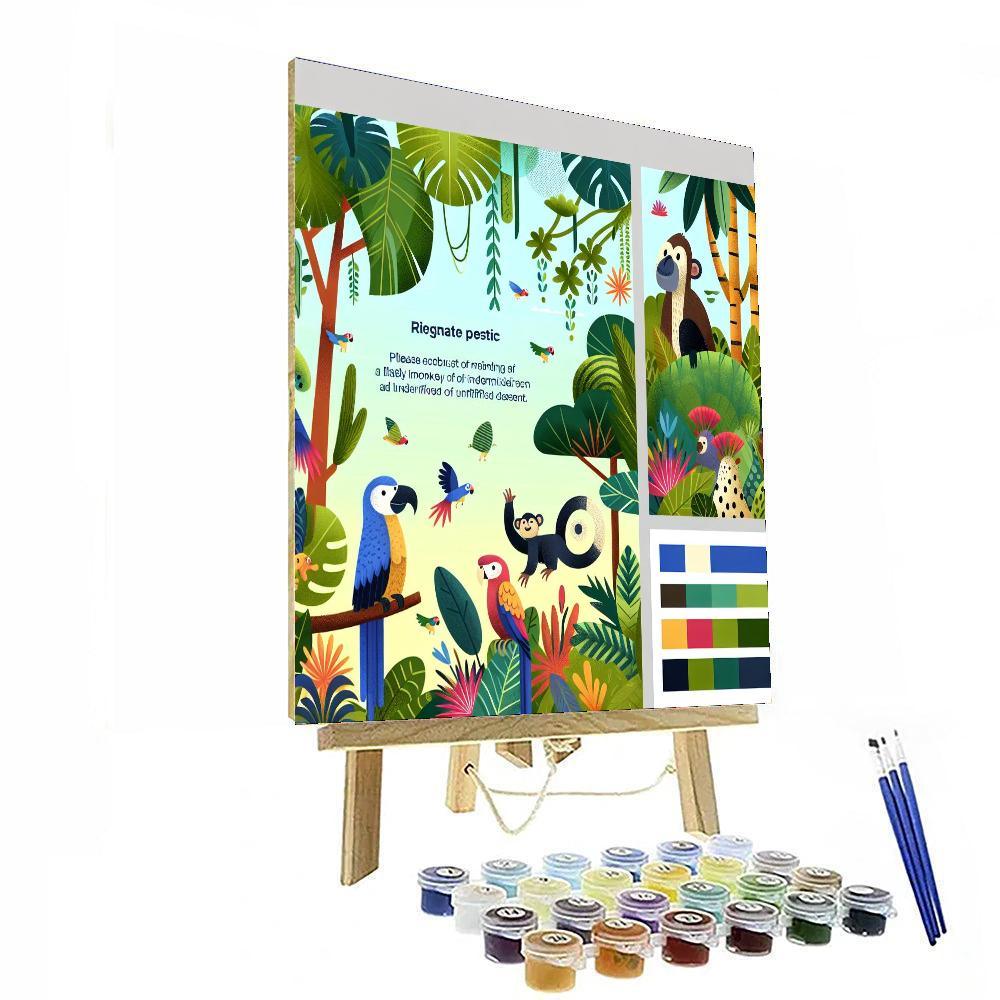 Explore The Jungle Safari Paint By Numbers Art