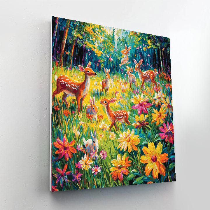 Franz Marc Inspired Animal Parade In The Meadow  Paint By Numbers Kits