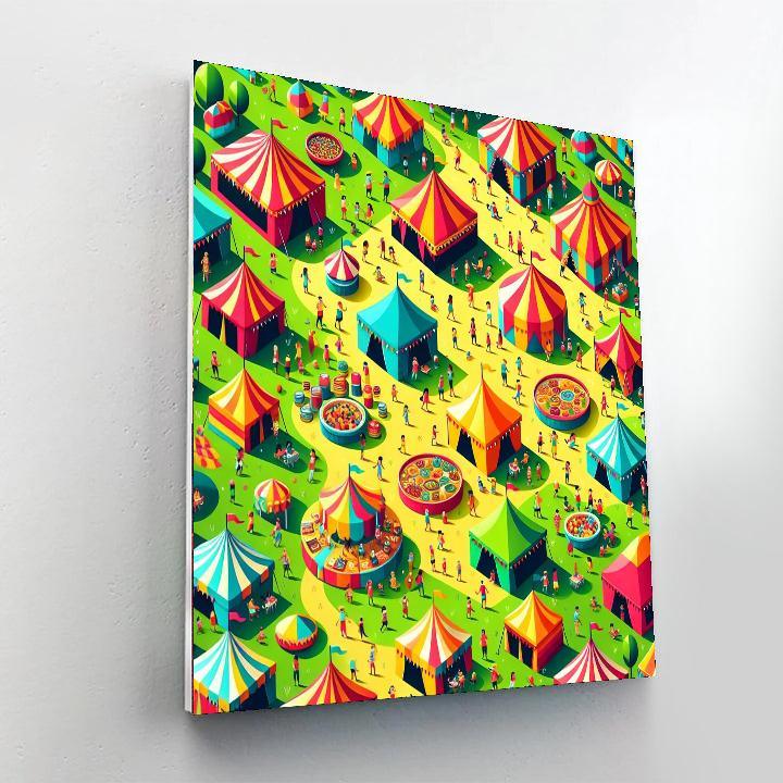 Vibrant Summer Festival Painting Number Kit