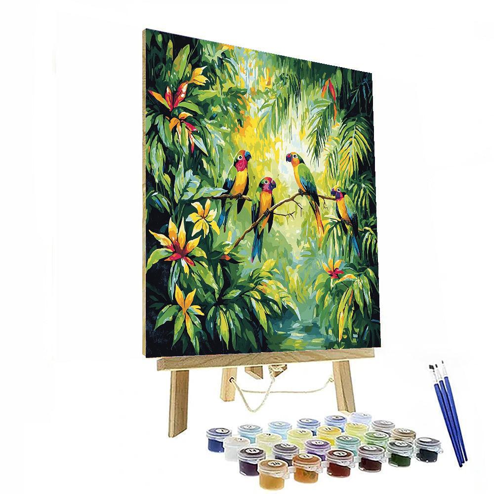 Henri Rousseau Inspired Tropical Haven Escape  Paint By Numbers