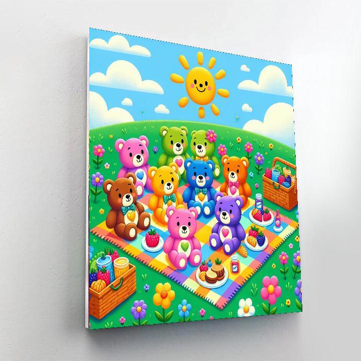 Teddy Bear Picnic Paint By Numbers Art