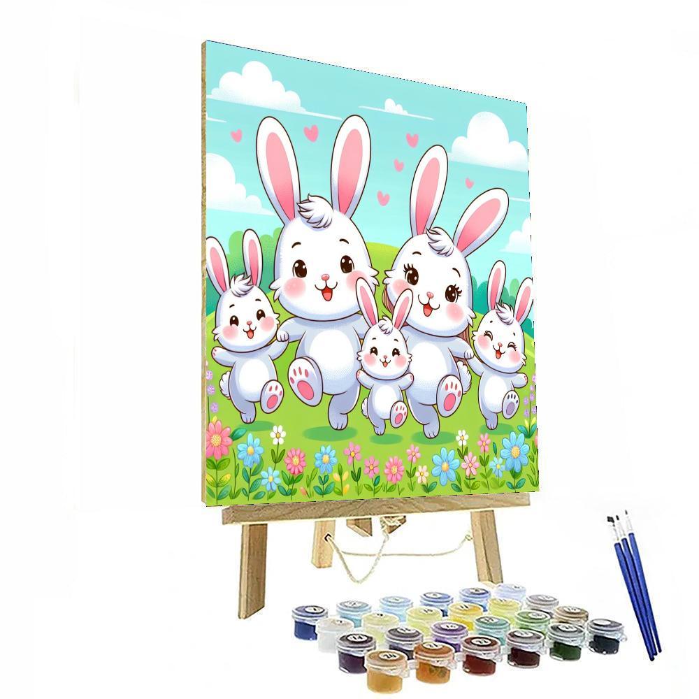 Bouncing Bunny Family Paint By Numbers