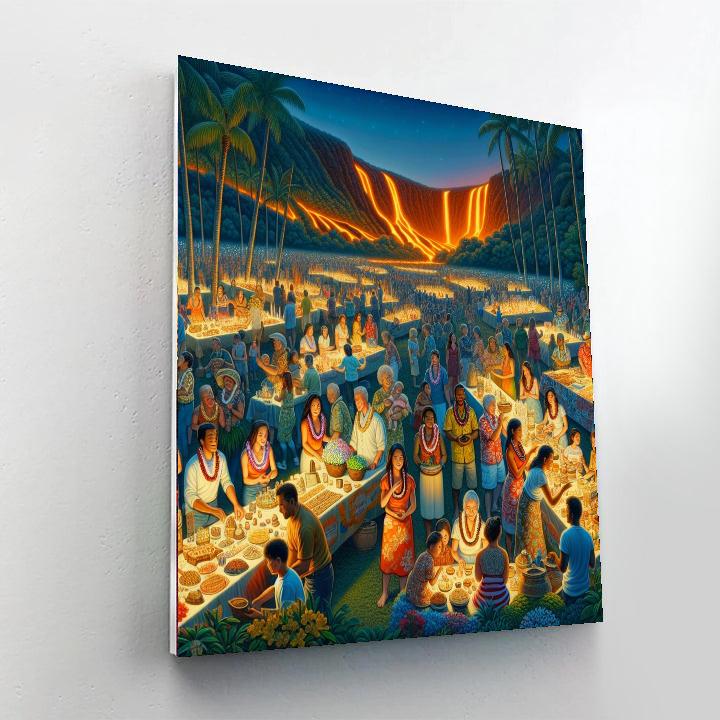 Pahoa Lava Lights Festival Paint By Number