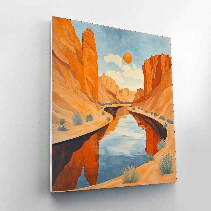 Georgia O'Keeffe Inspired O'Keeffe's Secluded Canyon  Numbered Painting Kits